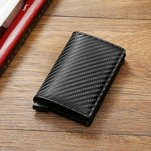 Carbon Fiber Card Holder Wallets Men RFID Black Magic Trifold Leather Slim Mini Wallet Small Money Bag Male Purses Wallet Women