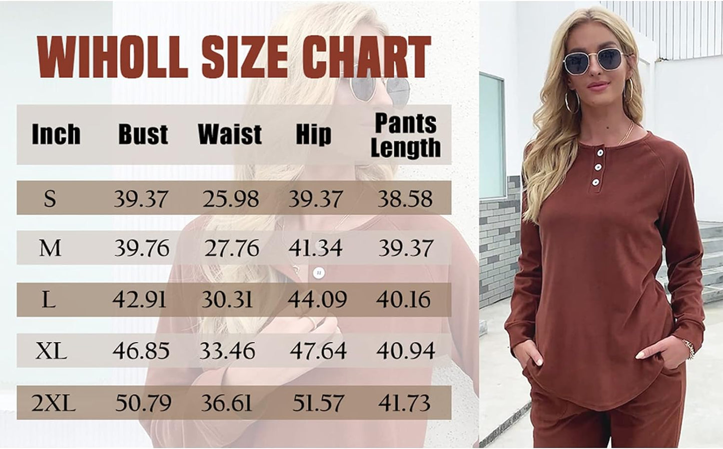 Two Piece Outfits for Women Lounge Sets Button down Sweatshirt Sweatpants Sweatsuits Set with Pockets