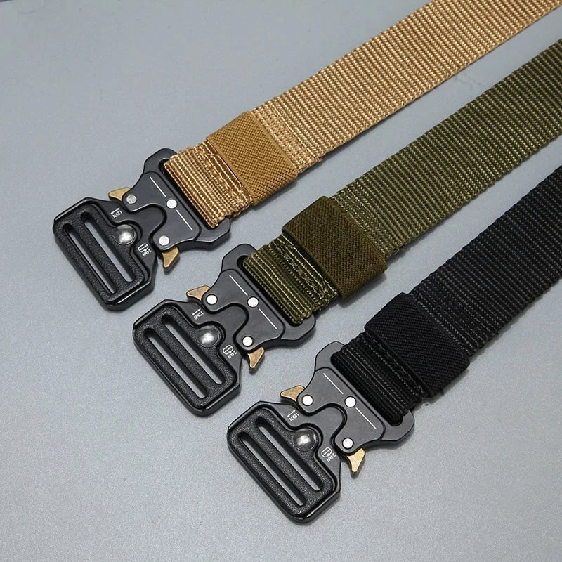 Men Belt Outdoor Hunting Tactical Belt Multi-Function Buckle Nylon Belt High Quality Marine Corps Canvas Belt Plastic Buckle