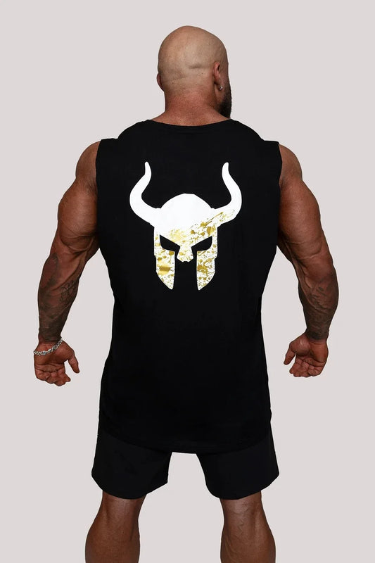 New Men Printing Tank Top Gym Workout Fitness Bodybuilding Sleeveless Shirt Male Cotton Clothing Sports Singlet Vest Undershirt