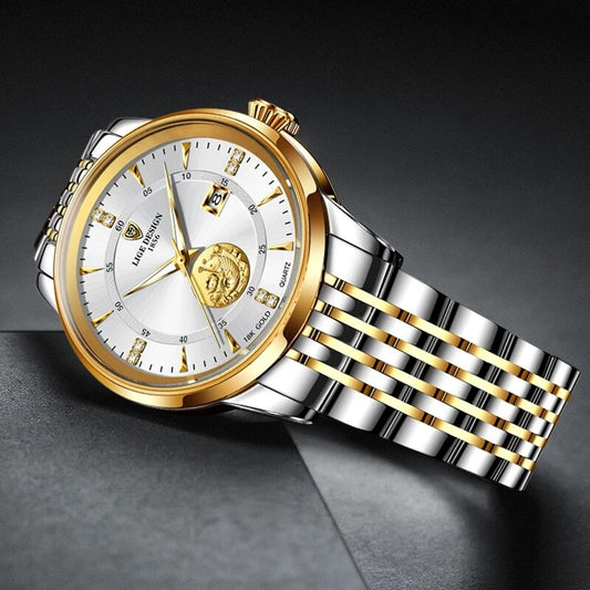 Business Men  Luxury Stainless Steel 30M Waterproof Quartz Wristwatch for Men