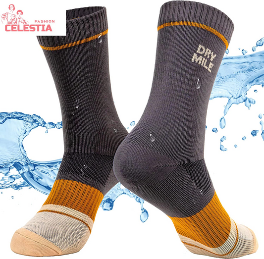 Slim Waterproof Socks, Thin Moisture Wicking Waterproof Socks for  Golf, Cycling, Trekking - Crew